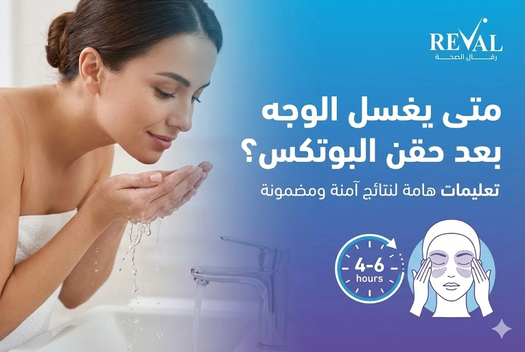 متى يغسل الوجه بعد حقن البوتكس